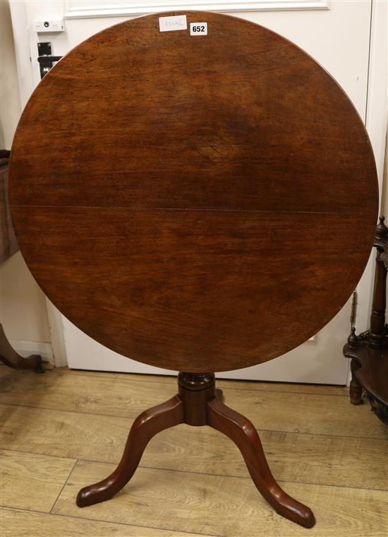 A George III tripod tea table, W.76cm